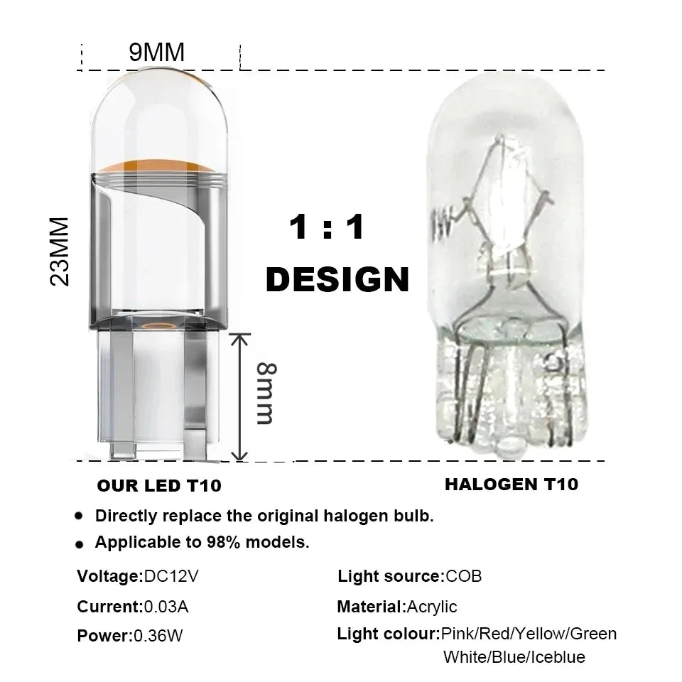 LED Conversion Bulbs (White/Crystal blue/Yellow/Red/Pink/Blue/Green)